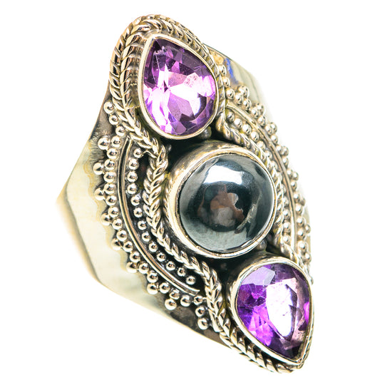 Hematite Rings handcrafted by Ana Silver Co - RING75318
