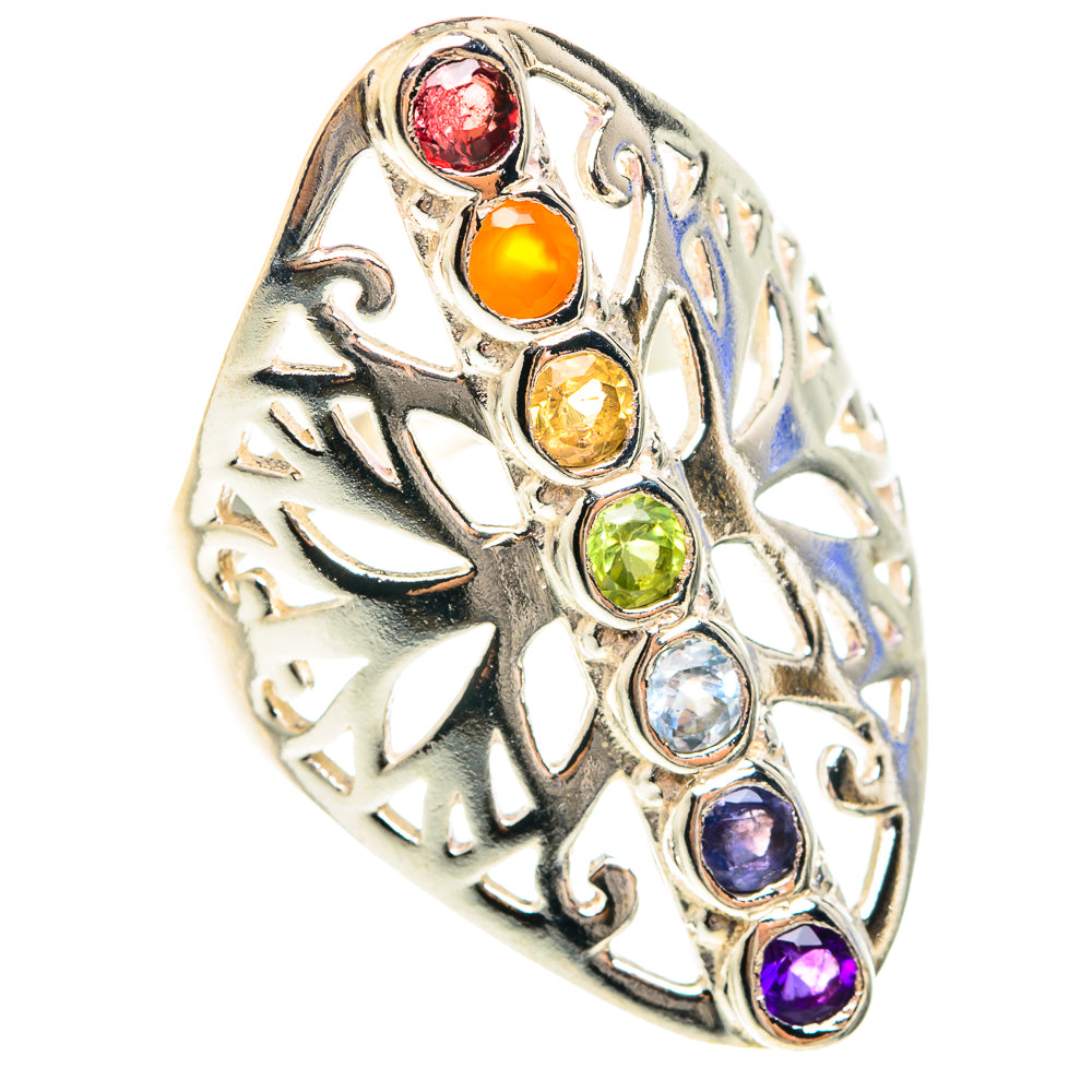 Multi-Stone Chakra Rings handcrafted by Ana Silver Co - RING75319