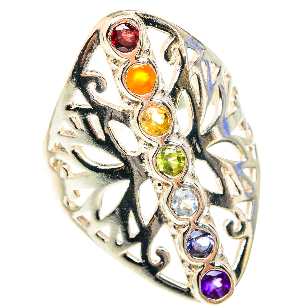 Multi-Stone Chakra Rings handcrafted by Ana Silver Co - RING75338