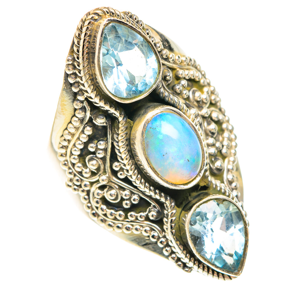 Ethiopian Opal Rings handcrafted by Ana Silver Co - RING75341