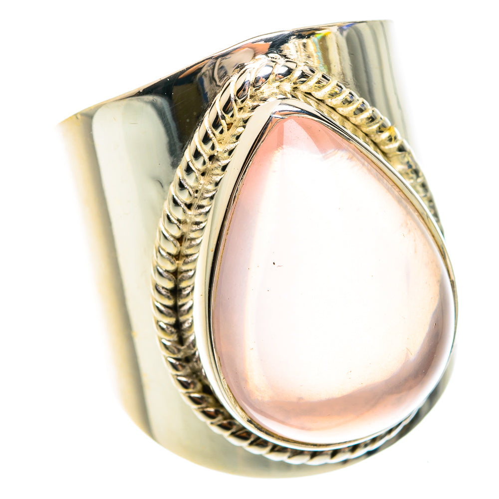 Rose Quartz Rings handcrafted by Ana Silver Co - RING75353