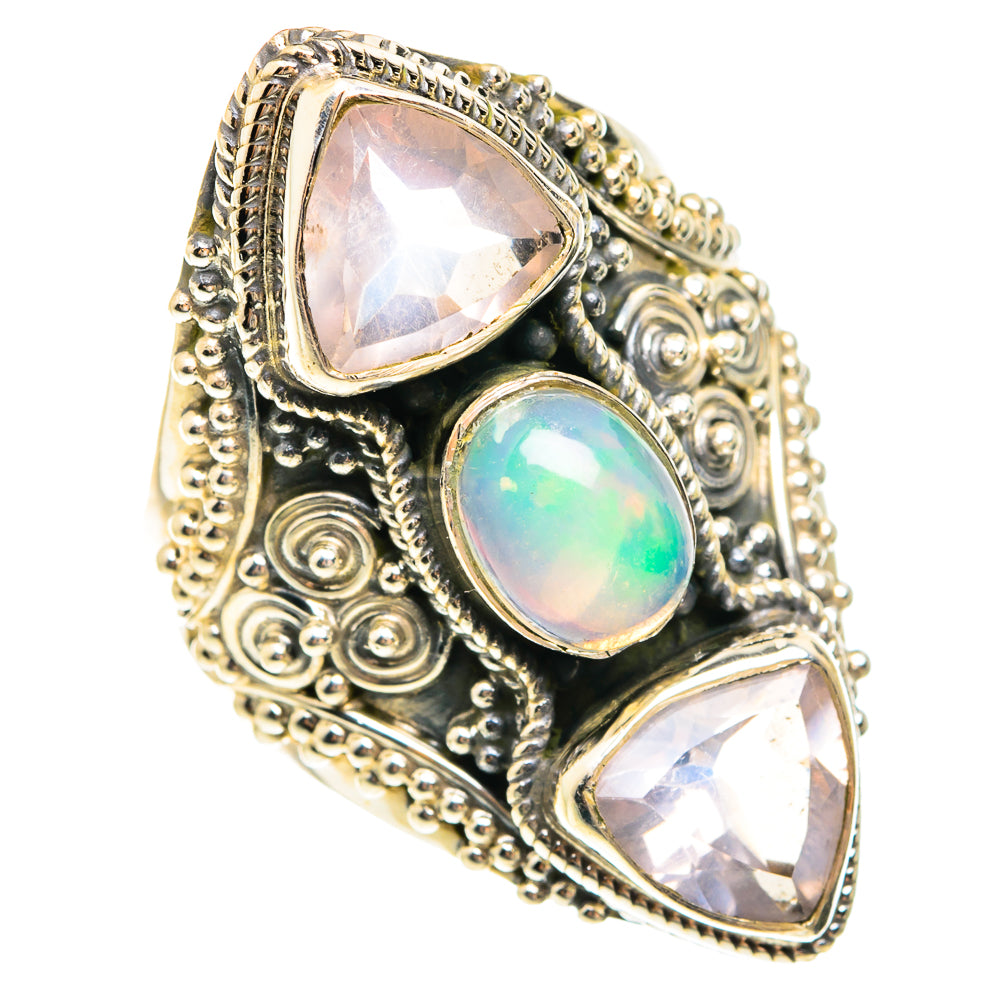 Rose Quartz Rings handcrafted by Ana Silver Co - RING75356