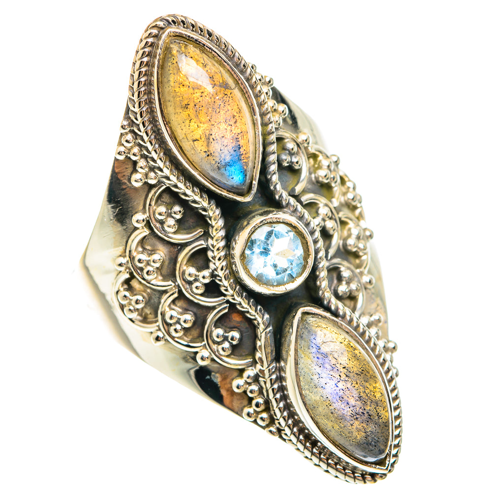 Labradorite Rings handcrafted by Ana Silver Co - RING75359