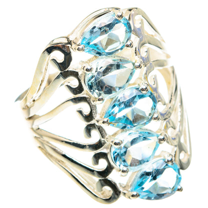 Blue Topaz Rings handcrafted by Ana Silver Co - RING75363