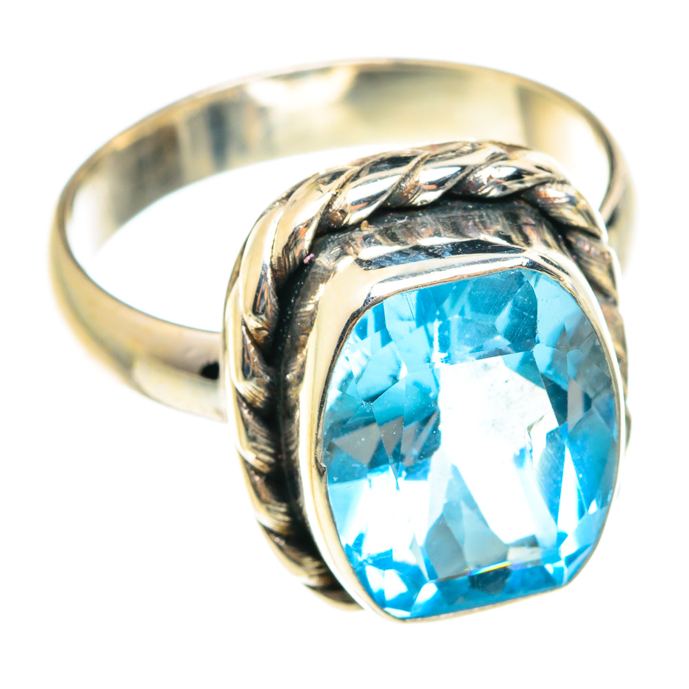 Blue Topaz Rings handcrafted by Ana Silver Co - RING75369