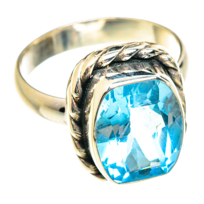 Blue Topaz Rings handcrafted by Ana Silver Co - RING75369