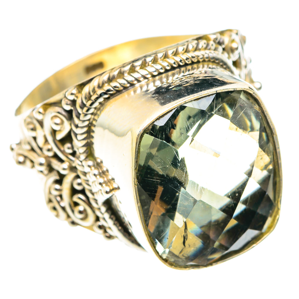 Green Amethyst Rings handcrafted by Ana Silver Co - RING75370