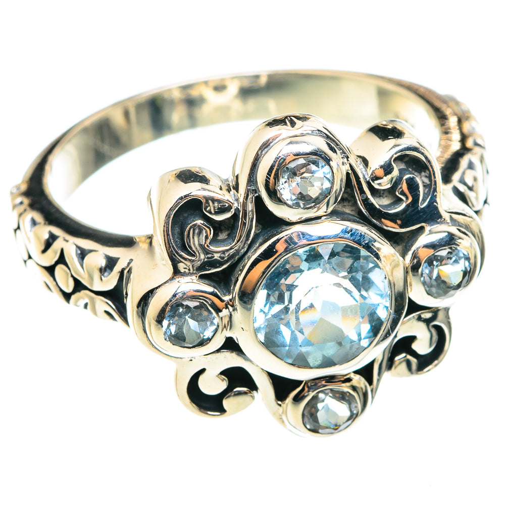 Blue Topaz Rings handcrafted by Ana Silver Co - RING75404