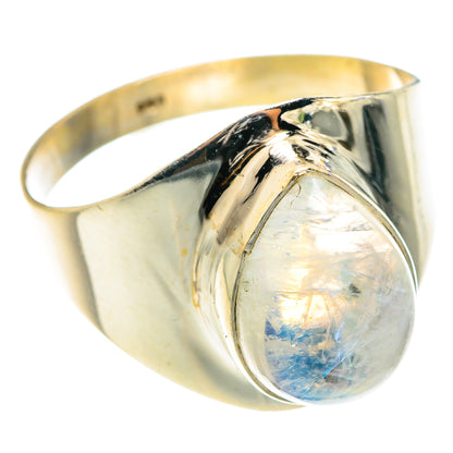 Rainbow Moonstone Rings handcrafted by Ana Silver Co - RING75427
