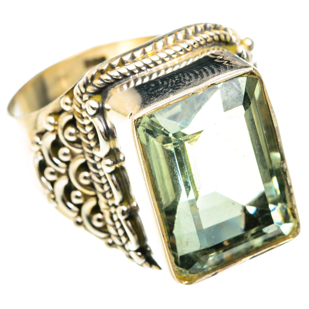 Green Amethyst Rings handcrafted by Ana Silver Co - RING75443