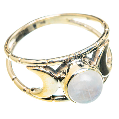 Rainbow Moonstone Rings handcrafted by Ana Silver Co - RING75463