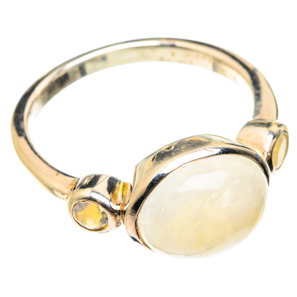 Rainbow Moonstone Rings handcrafted by Ana Silver Co - RING75492