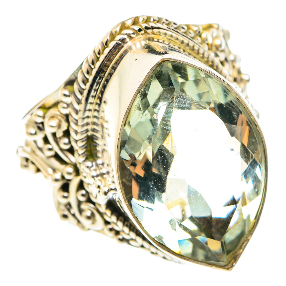 Green Amethyst Rings handcrafted by Ana Silver Co - RING75509