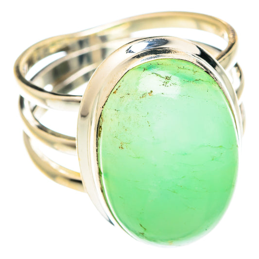 Green Moonstone Rings handcrafted by Ana Silver Co - RING75539