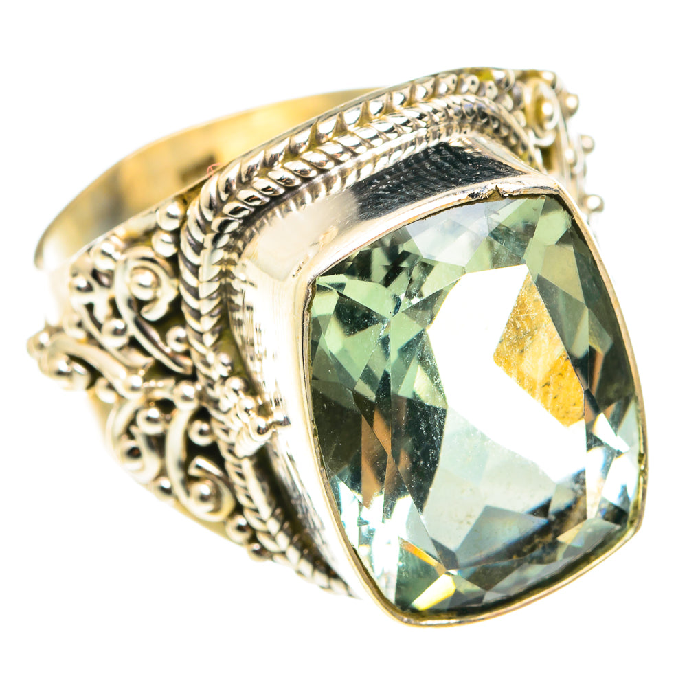 Green Amethyst Rings handcrafted by Ana Silver Co - RING75540