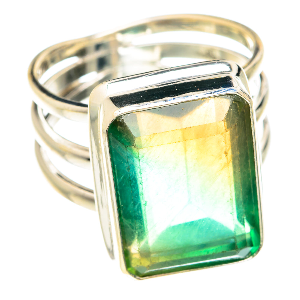 Green Fluorite Rings handcrafted by Ana Silver Co - RING75541