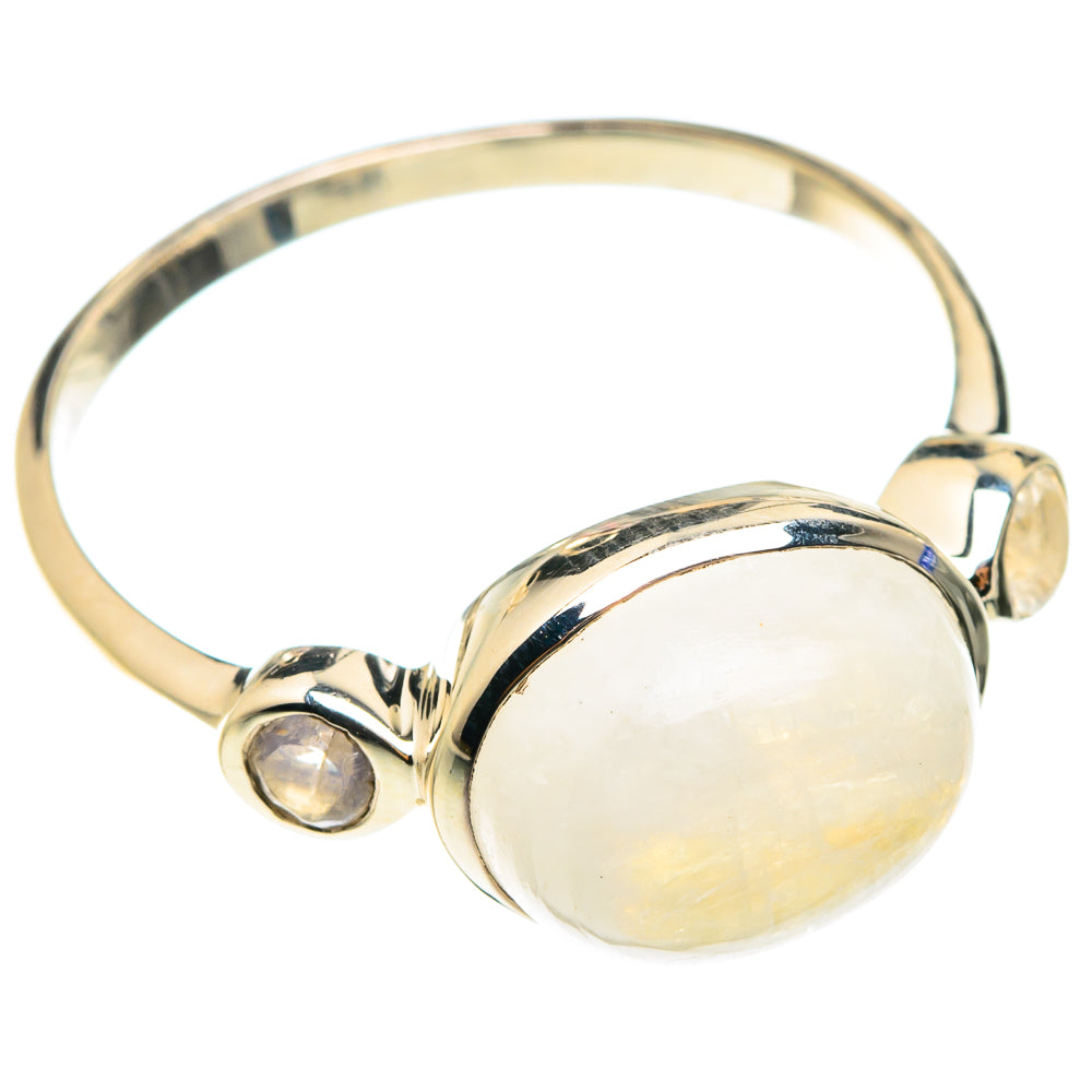 Rainbow Moonstone Rings handcrafted by Ana Silver Co - RING75559