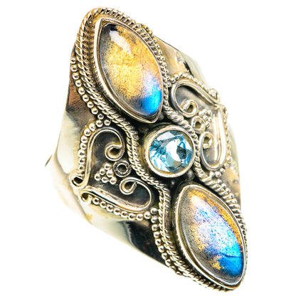 Labradorite Rings handcrafted by Ana Silver Co - RING75562