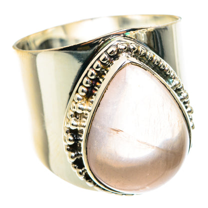 Rose Quartz Rings handcrafted by Ana Silver Co - RING75574
