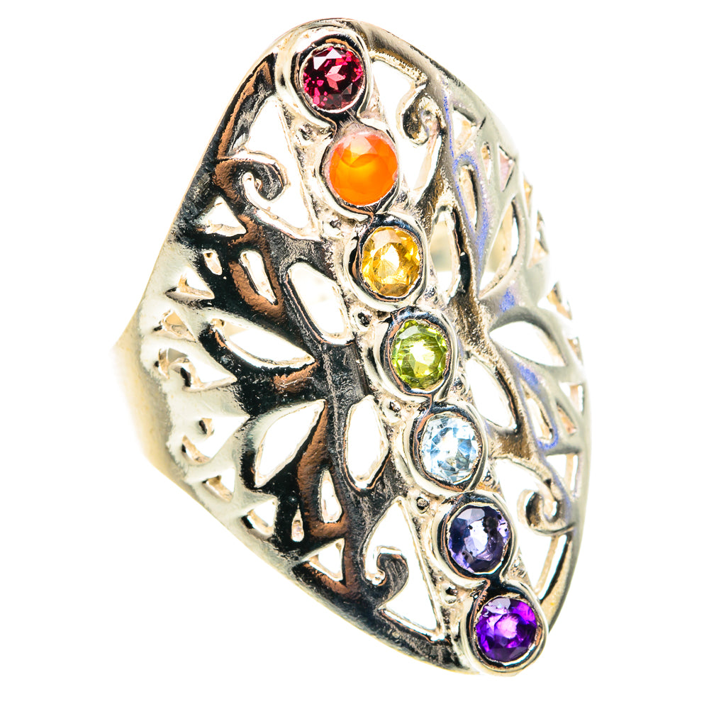 Multi-Stone Chakra Rings handcrafted by Ana Silver Co - RING75579