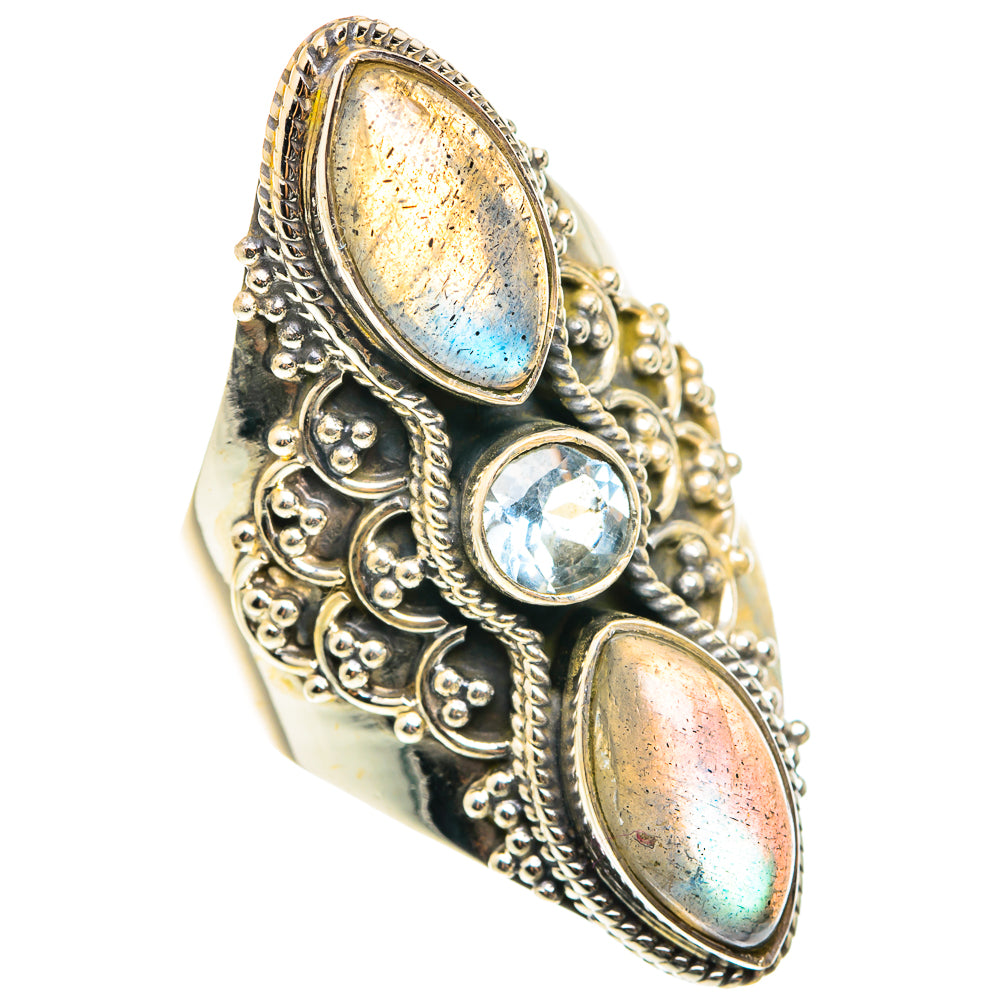 Labradorite Rings handcrafted by Ana Silver Co - RING75585
