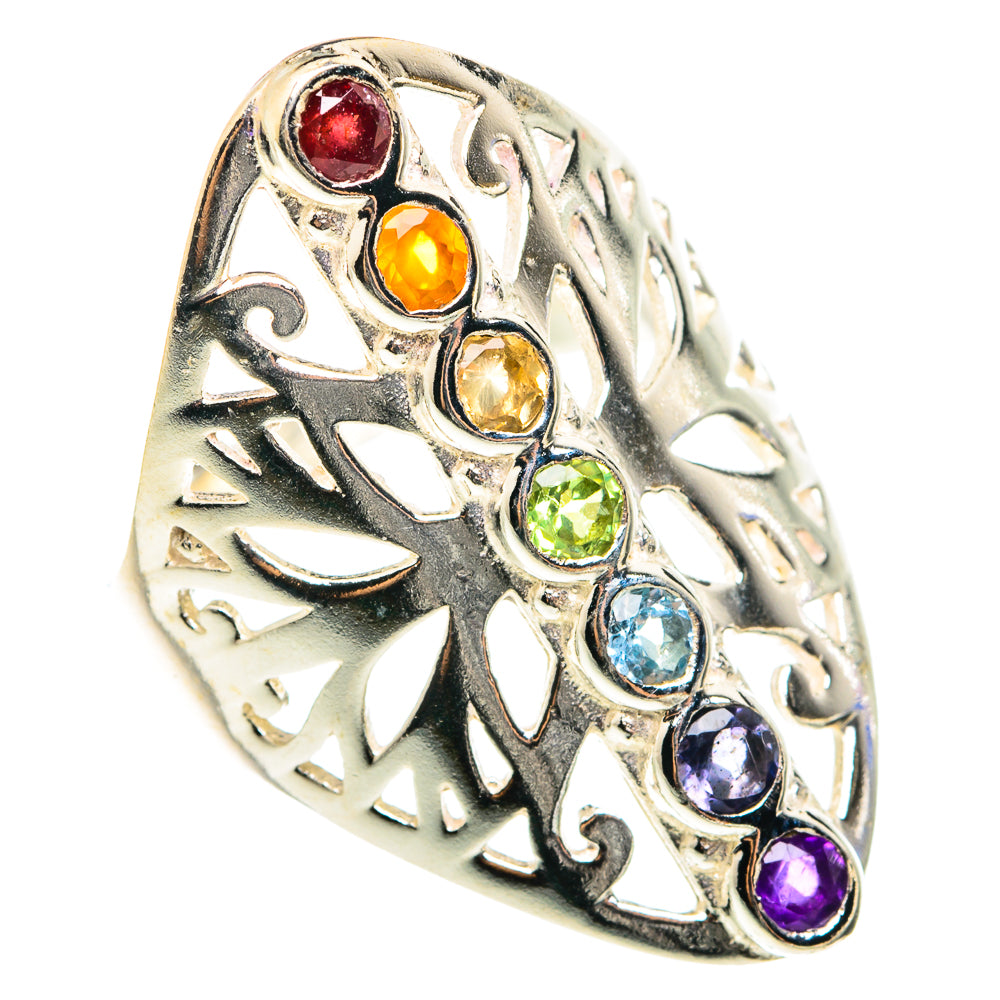 Multi-Stone Chakra Rings handcrafted by Ana Silver Co - RING75621