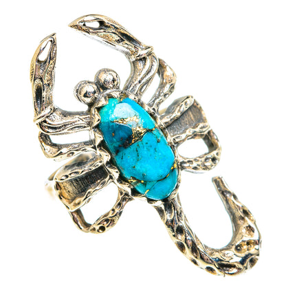 Blue Copper Composite Turquoise Rings handcrafted by Ana Silver Co - RING75625