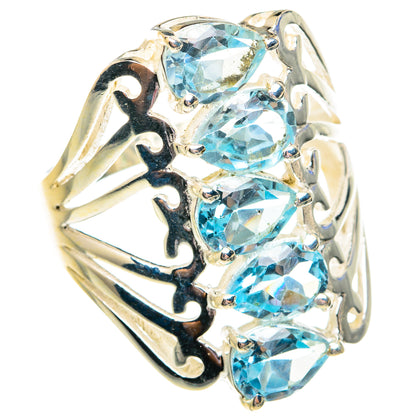 Blue Topaz Rings handcrafted by Ana Silver Co - RING75627