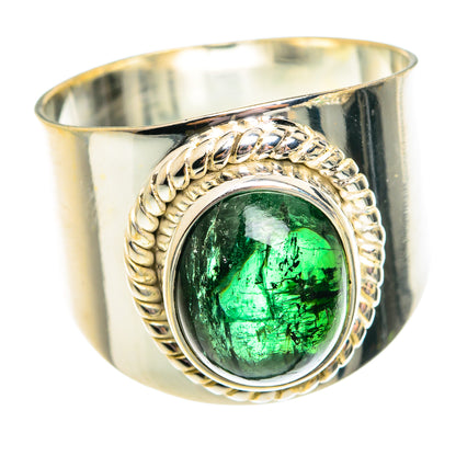 Green Tourmaline Rings handcrafted by Ana Silver Co - RING75656