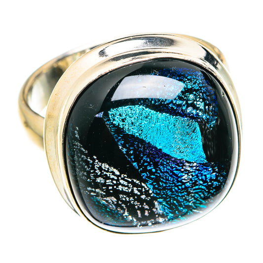 Dichroic Glass Rings handcrafted by Ana Silver Co - RING75676