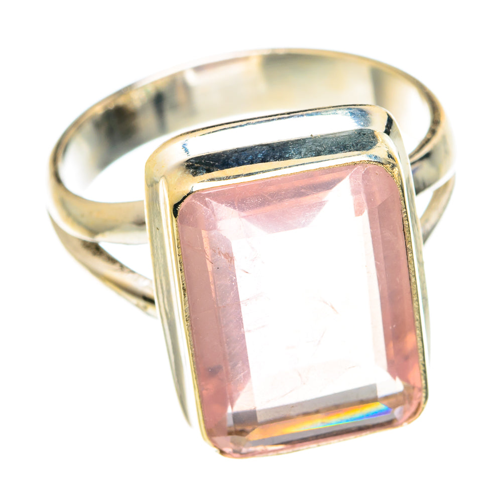 Rose Quartz Rings handcrafted by Ana Silver Co - RING75690