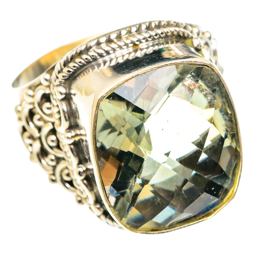 Green Amethyst Rings handcrafted by Ana Silver Co - RING75708