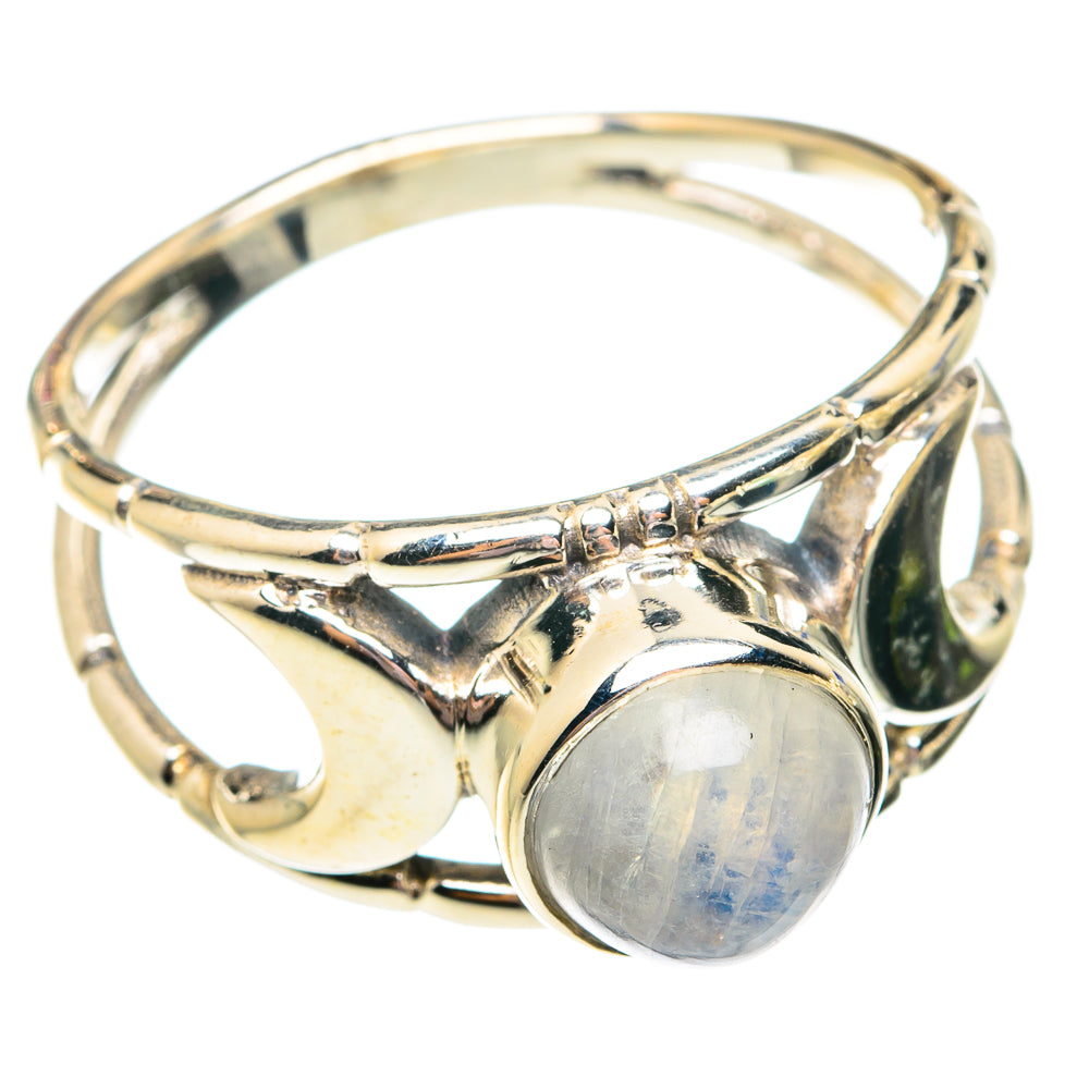 Rainbow Moonstone Rings handcrafted by Ana Silver Co - RING75724