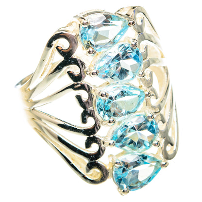 Blue Topaz Rings handcrafted by Ana Silver Co - RING75730