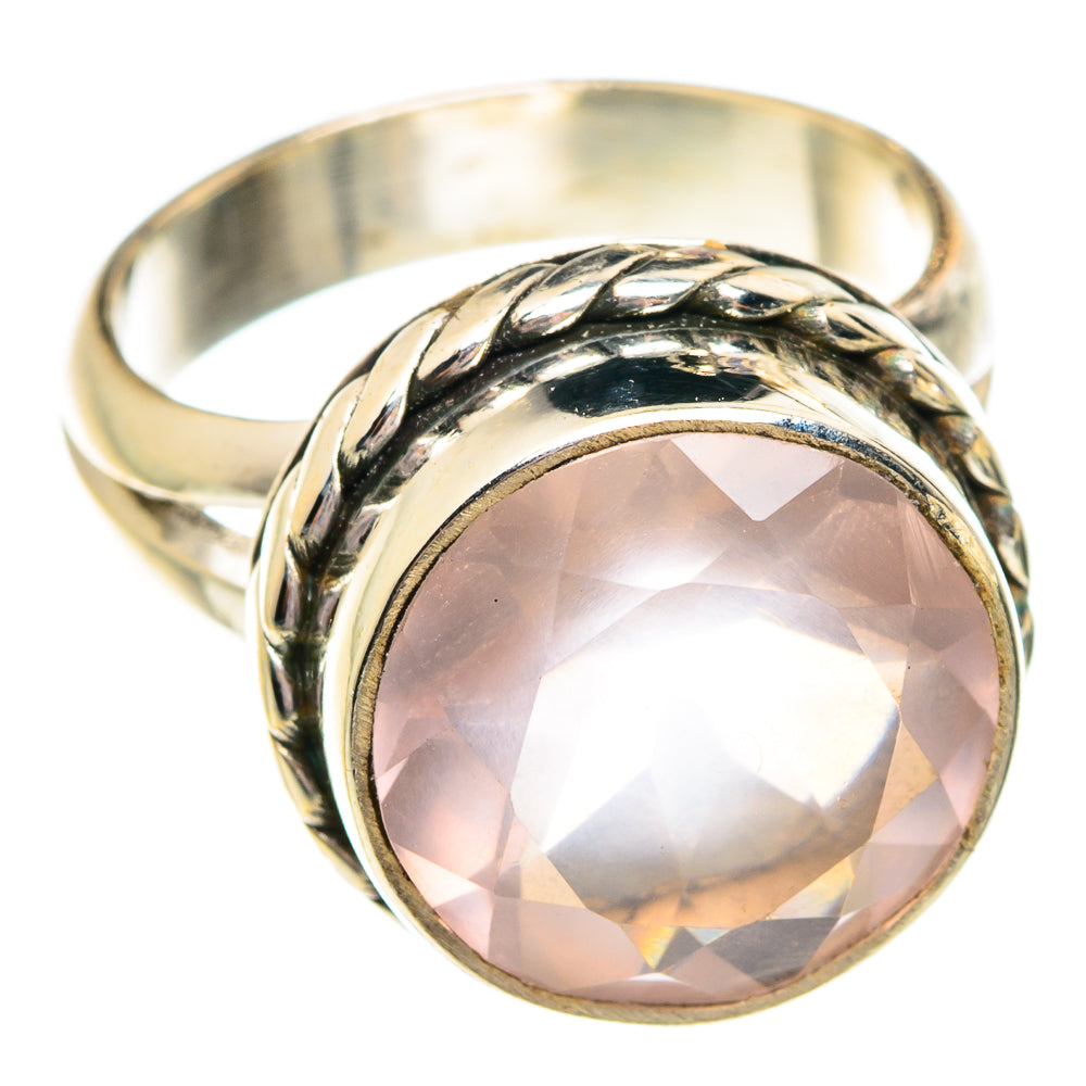 Rose Quartz Rings handcrafted by Ana Silver Co - RING75734