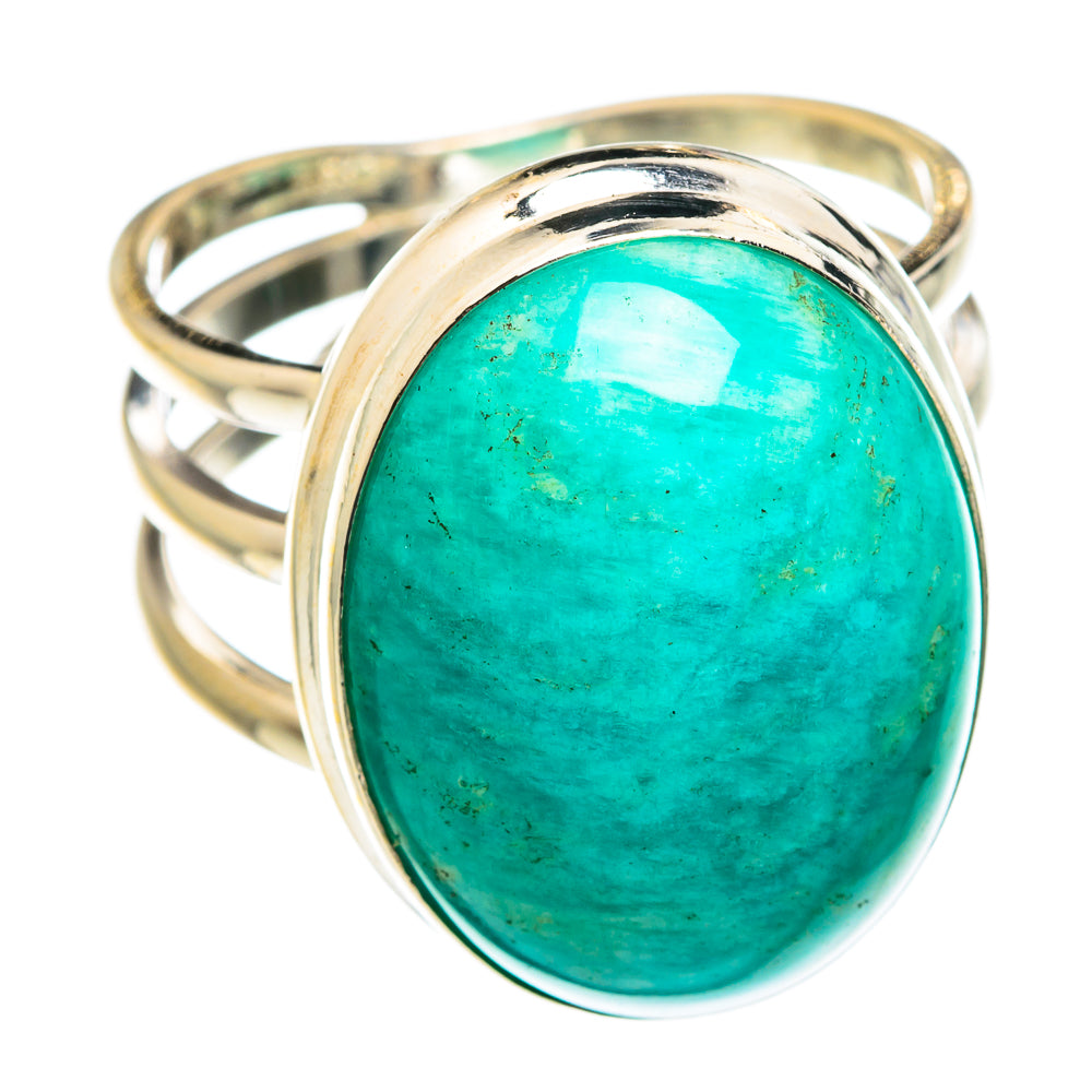 Peruvian Amazonite Rings handcrafted by Ana Silver Co - RING75752
