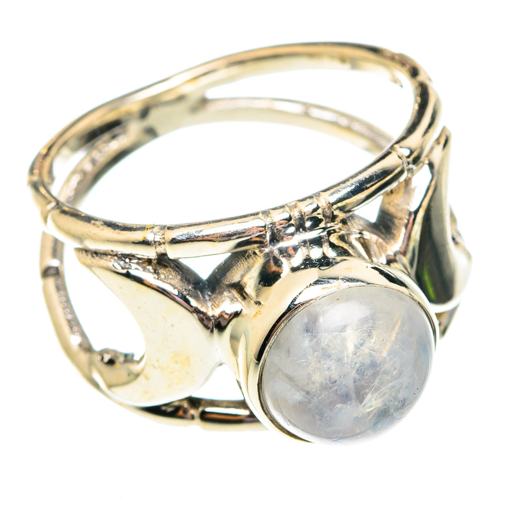 Rainbow Moonstone Rings handcrafted by Ana Silver Co - RING75766