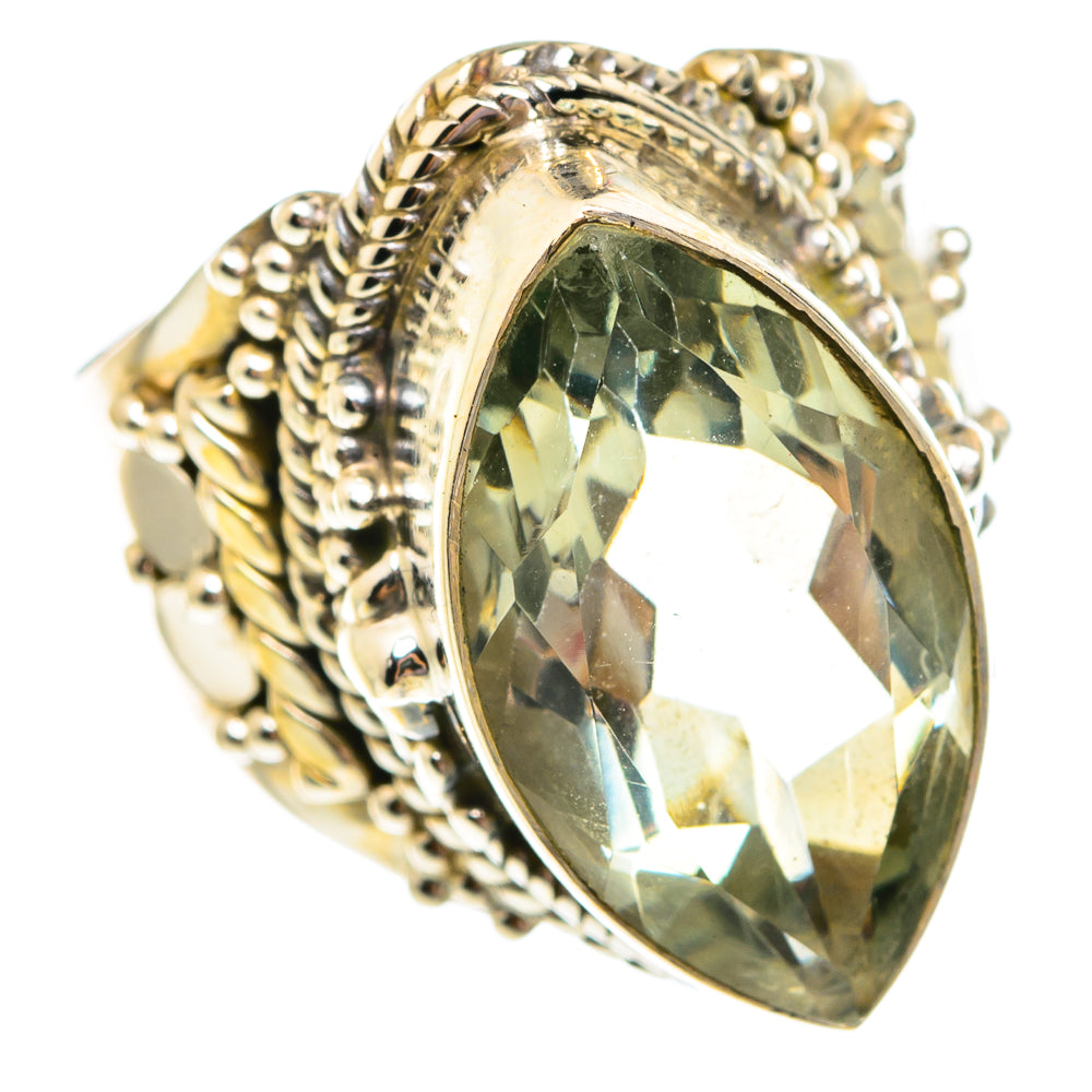 Green Amethyst Rings handcrafted by Ana Silver Co - RING75776