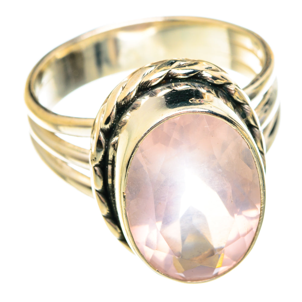 Rose Quartz Rings handcrafted by Ana Silver Co - RING75780