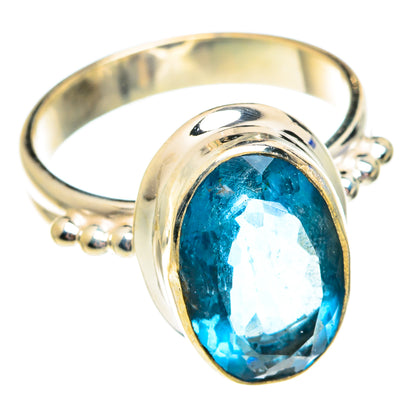 Blue Fluorite Rings handcrafted by Ana Silver Co - RING75797