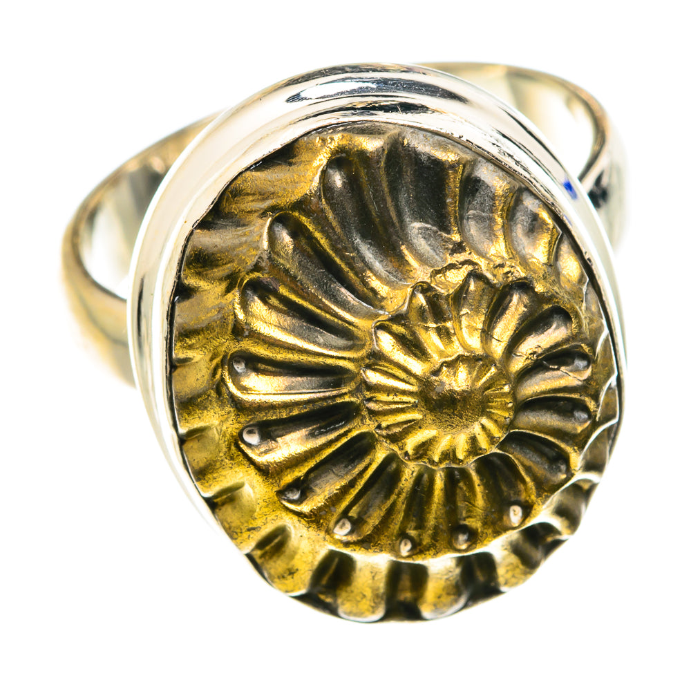 Pyrite Fossil Rings handcrafted by Ana Silver Co - RING75807