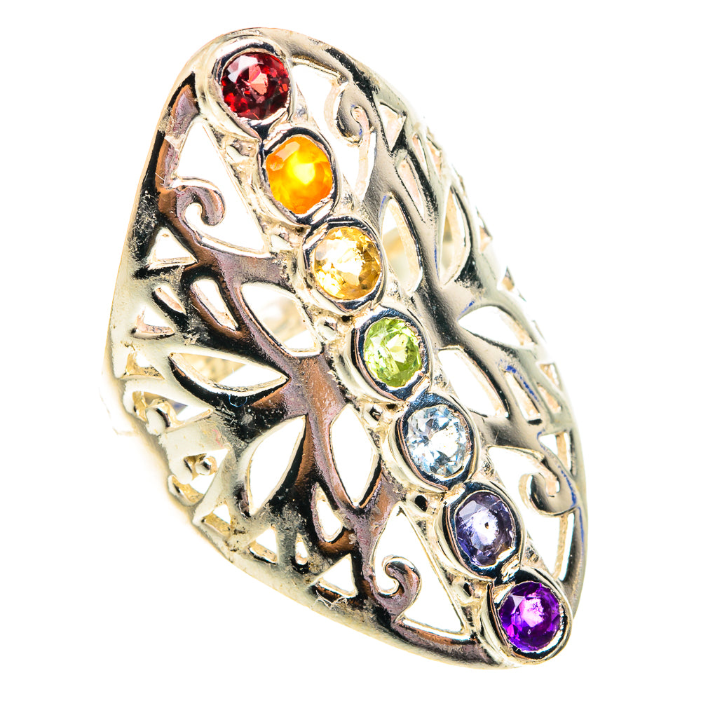 Multi-Stone Chakra Rings handcrafted by Ana Silver Co - RING75852