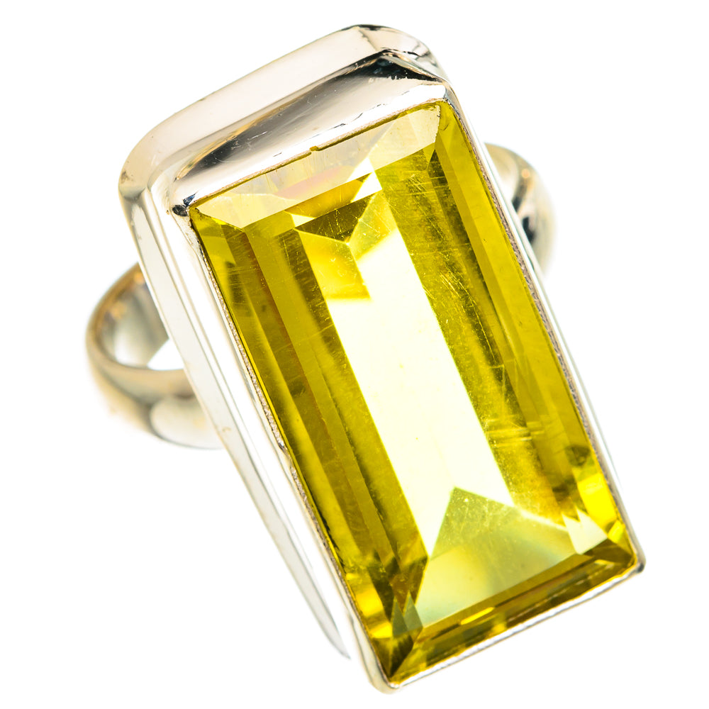 Lemon Quartz Rings handcrafted by Ana Silver Co - RING75860