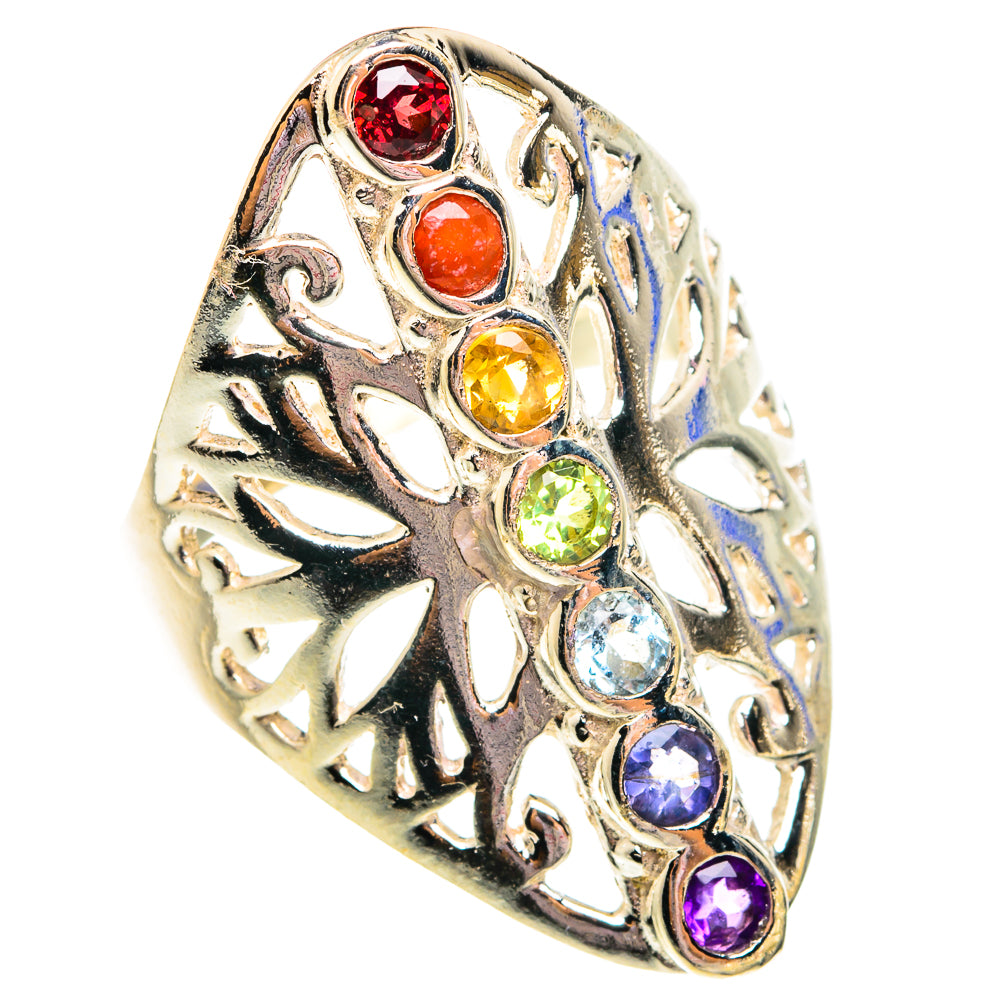 Multi-Stone Chakra Rings handcrafted by Ana Silver Co - RING75889
