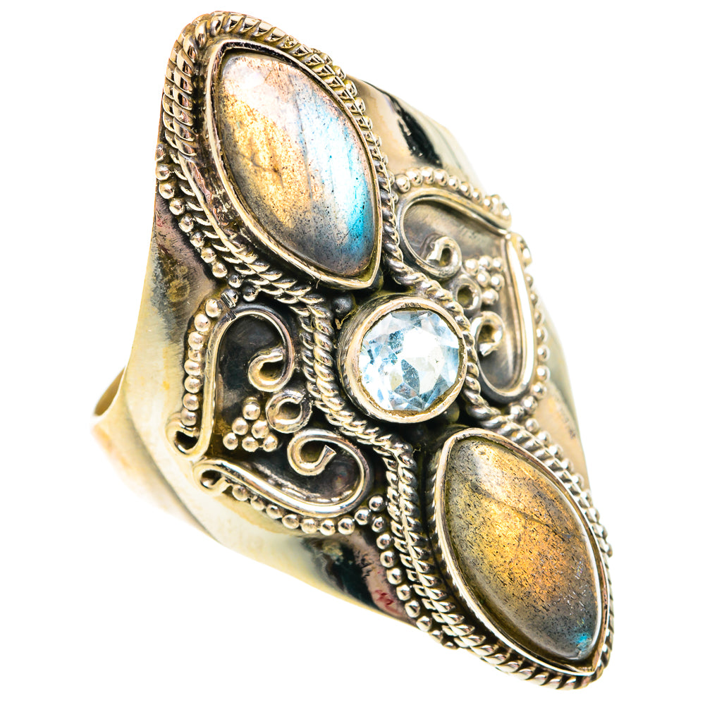 Labradorite Rings handcrafted by Ana Silver Co - RING75897