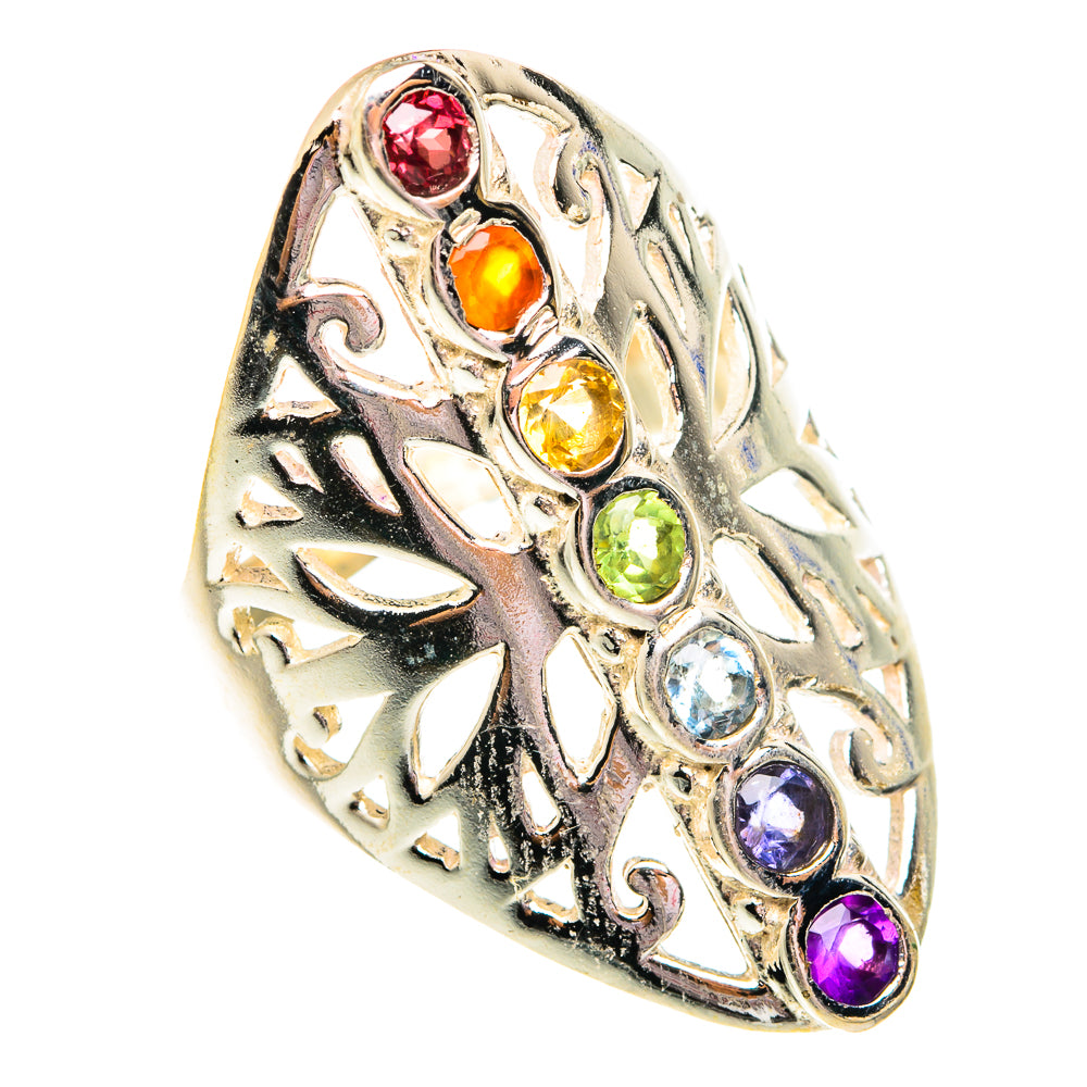 Multi-Stone Chakra Rings handcrafted by Ana Silver Co - RING75920