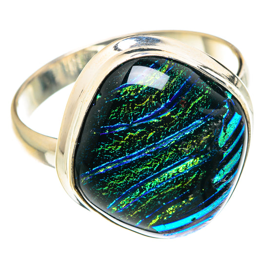 Dichroic Glass Rings handcrafted by Ana Silver Co - RING75955