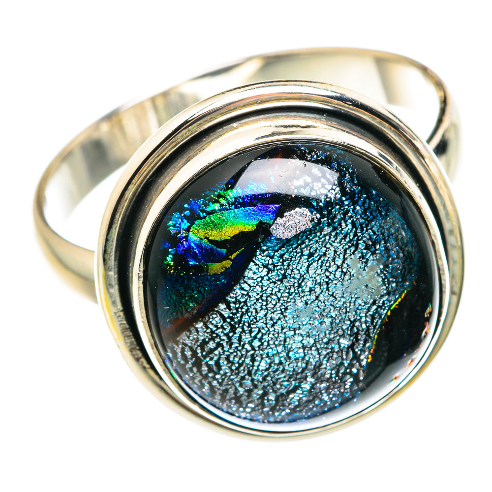 Dichroic Glass Rings handcrafted by Ana Silver Co - RING75972