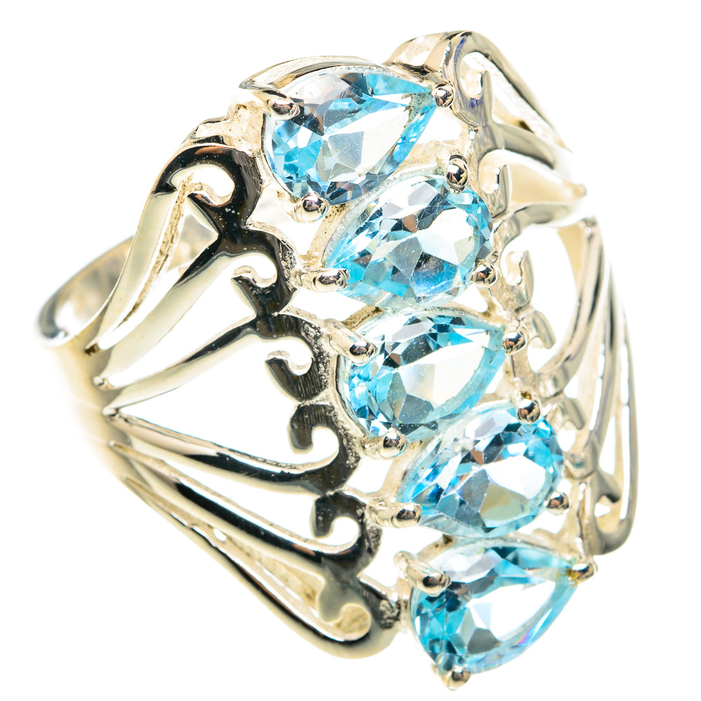 Blue Topaz Rings handcrafted by Ana Silver Co - RING75977