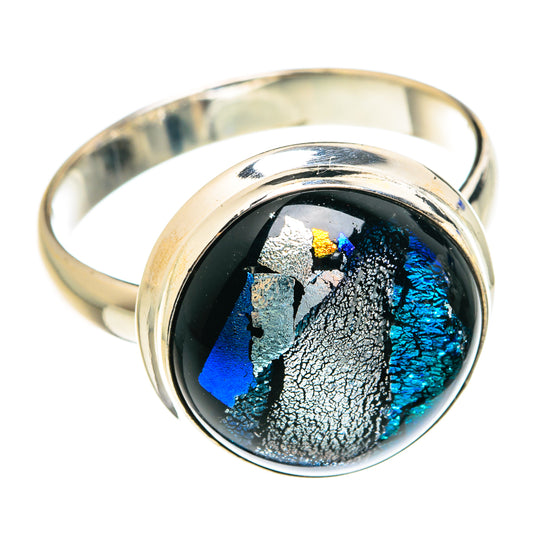 Dichroic Glass Rings handcrafted by Ana Silver Co - RING75996